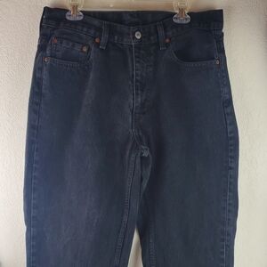 Levis 550 Jeans Men Size 36X30 Black Denim Straight Leg